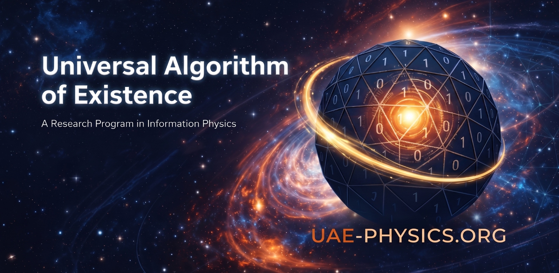Universal Algorithm of Existence — A Research Program in Information Physics